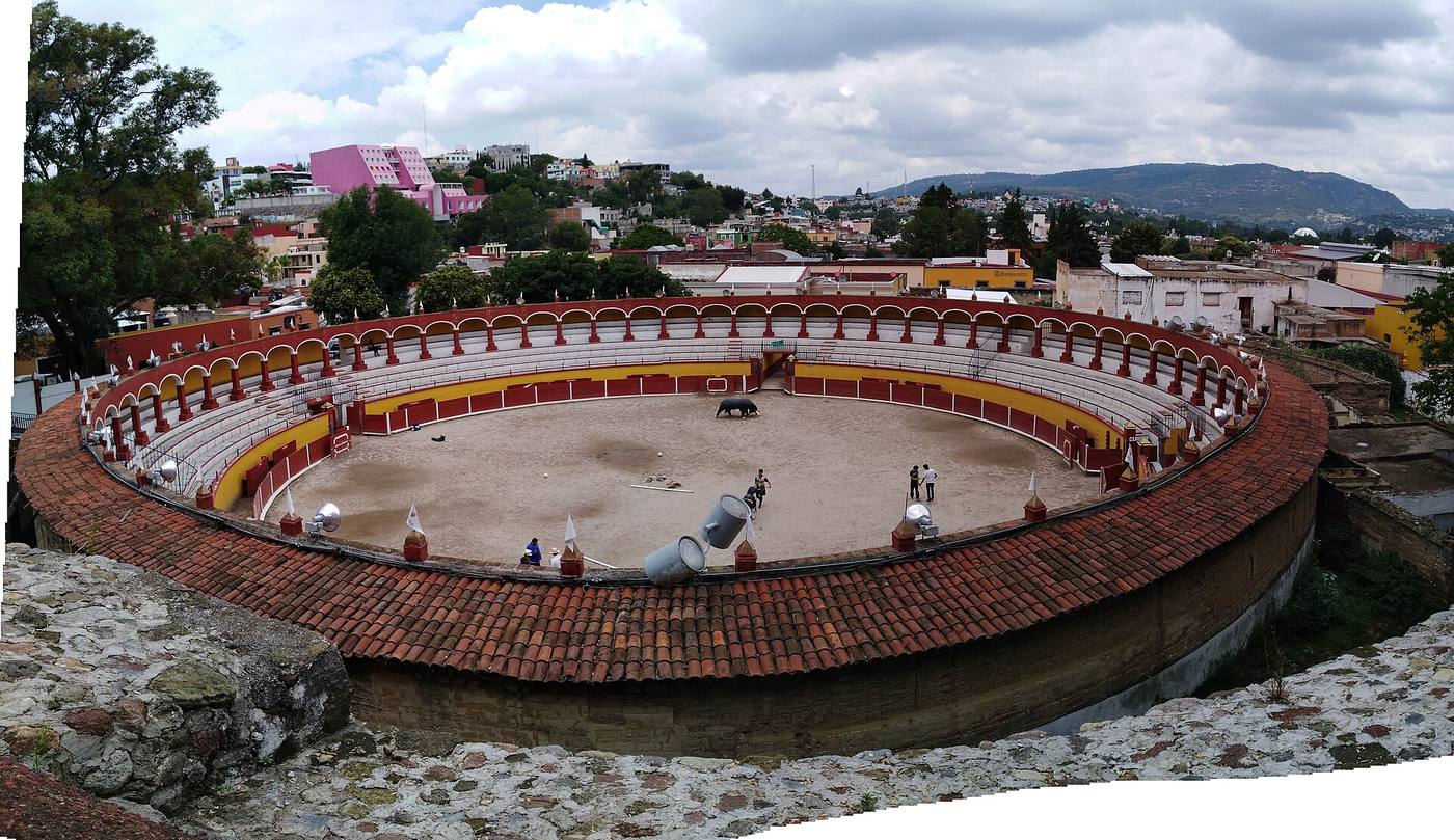 El ruedo de la plaza de toros de Tlaxcala