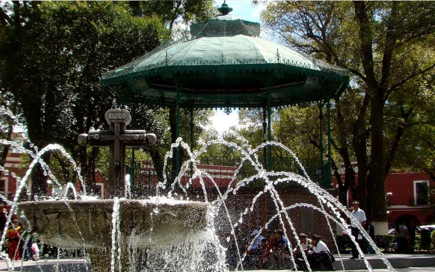 El kiosco del zócalo de Tlaxcala